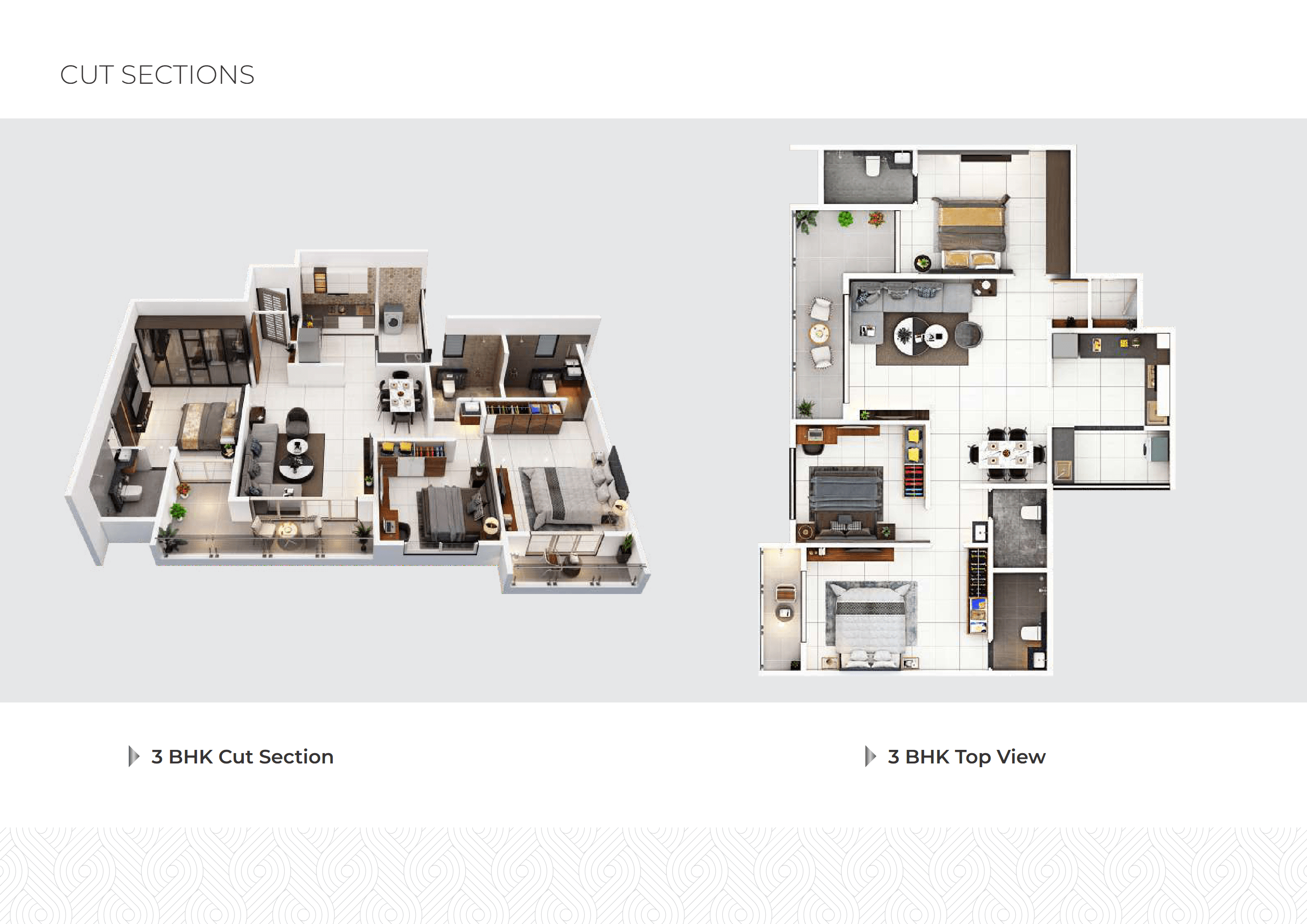 3 BHK floor plan