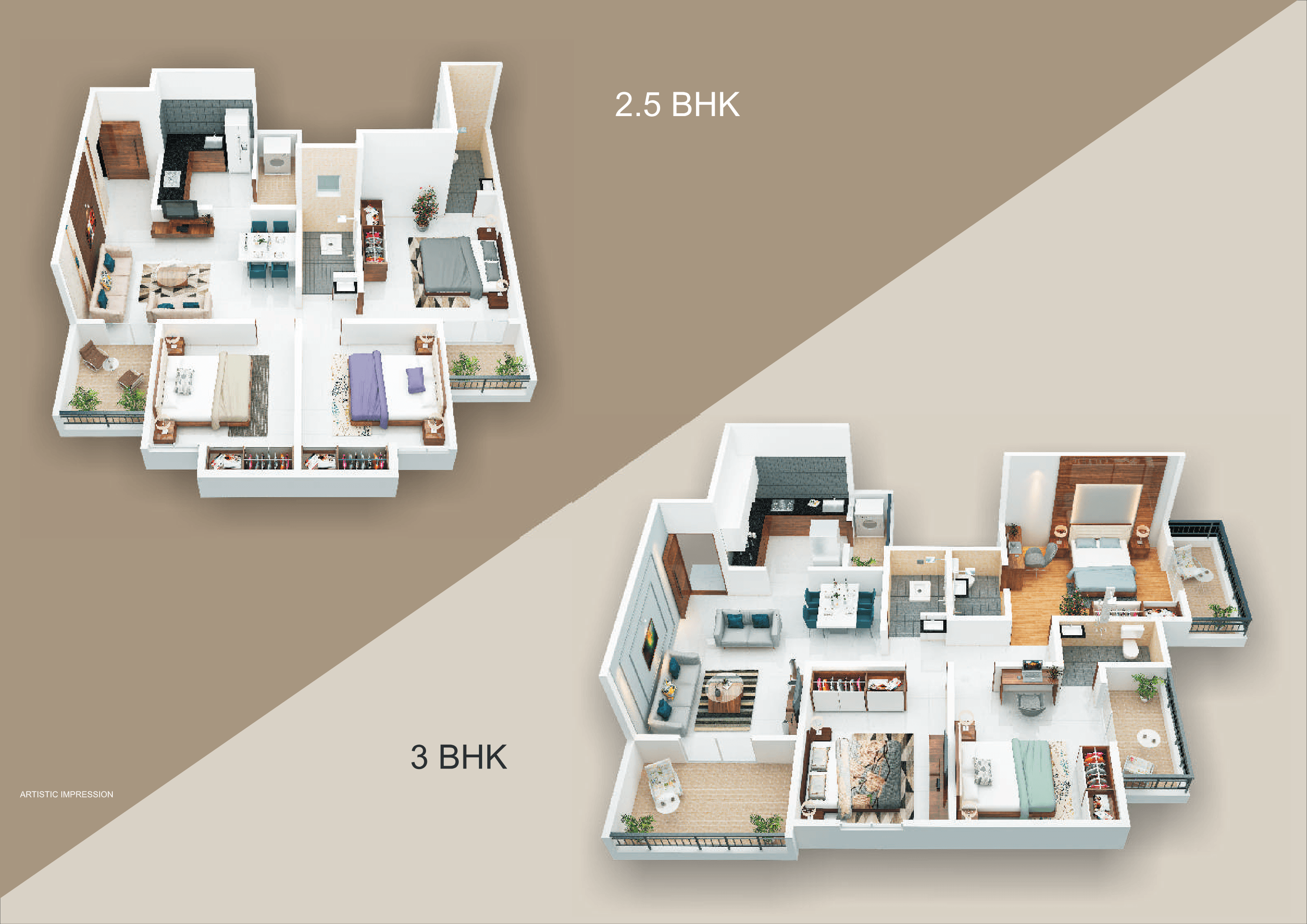 2.5 BHK floor plan