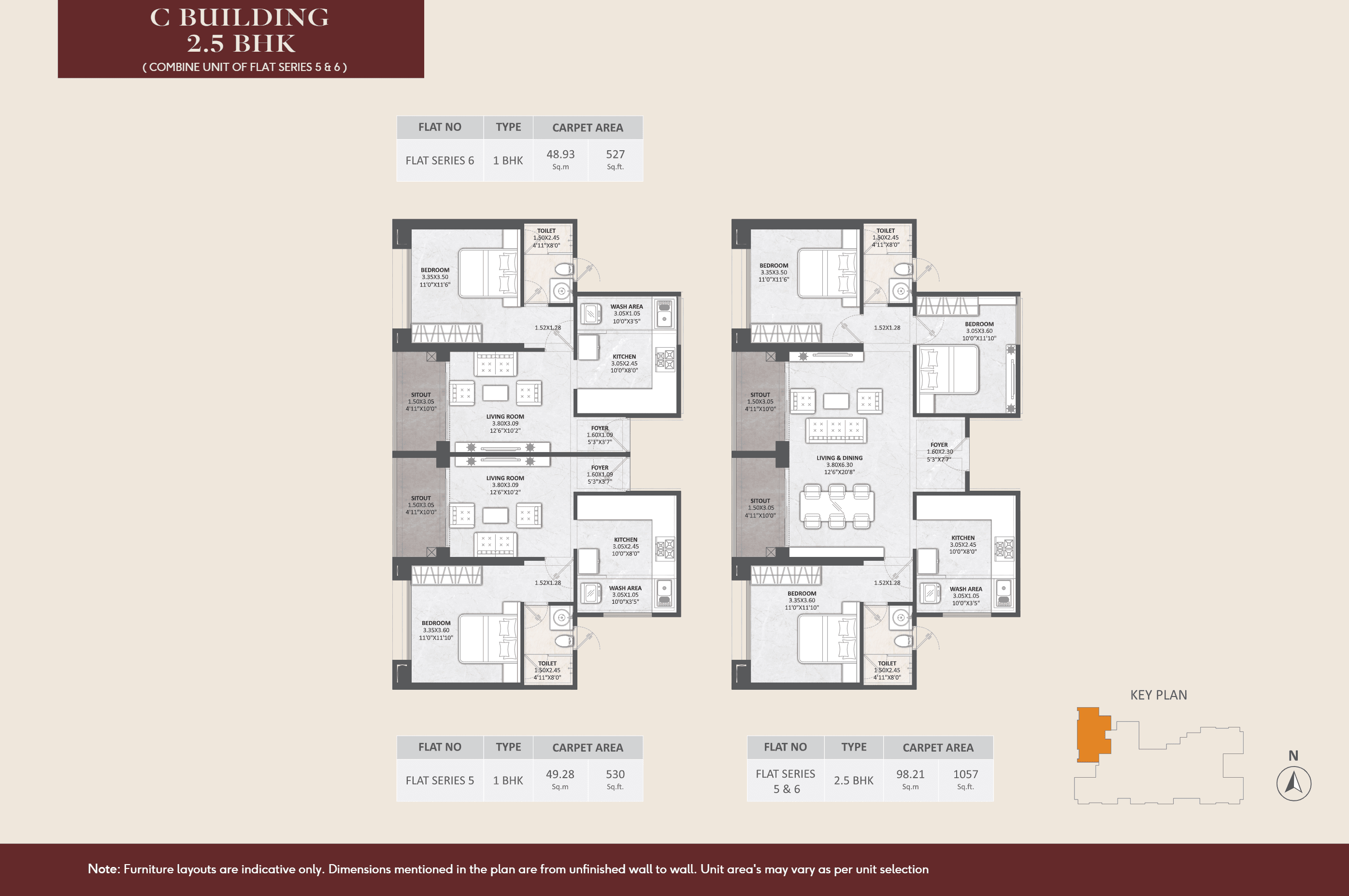 2.5 BHK floor plan