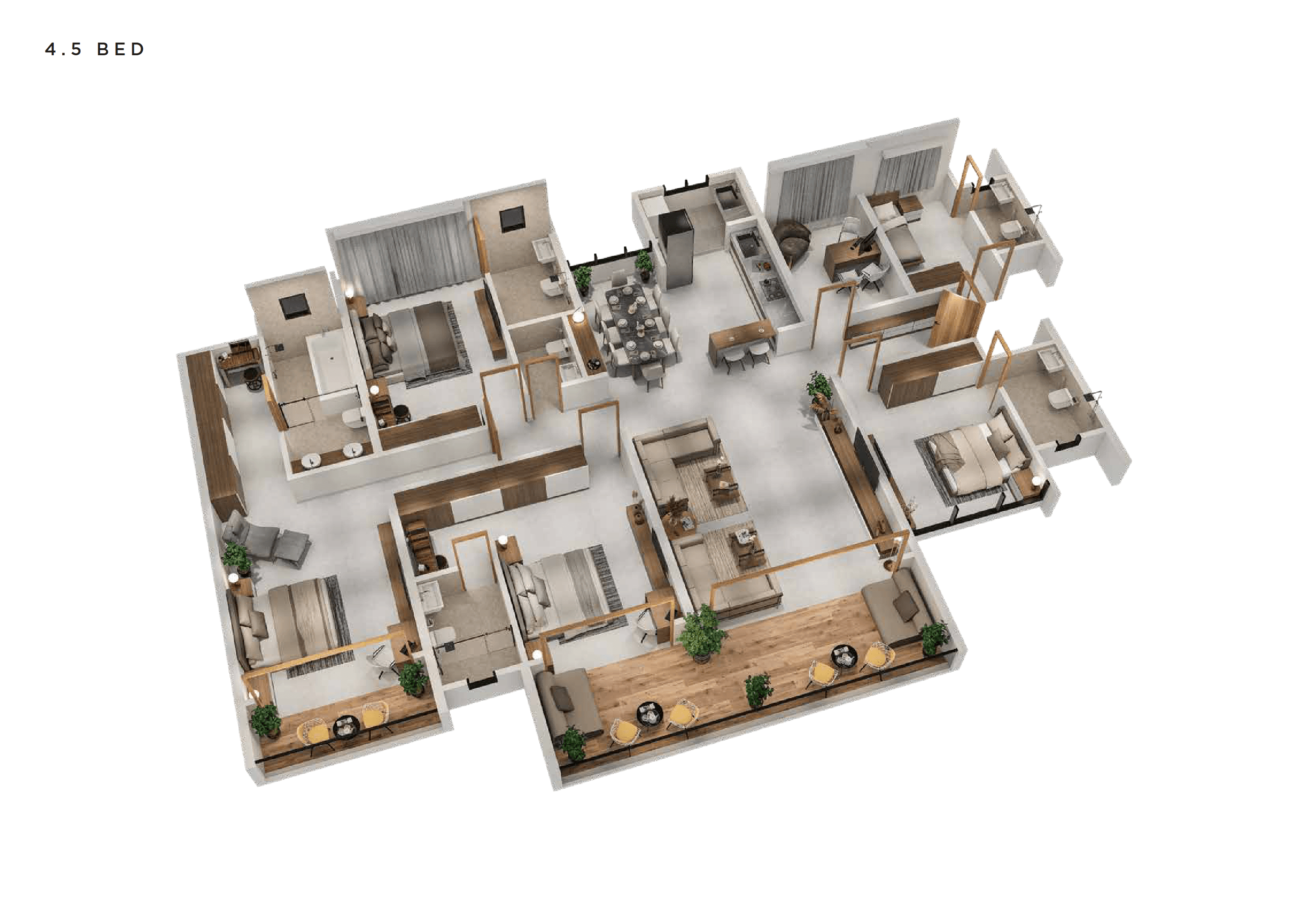 4.5 BHK floor plan