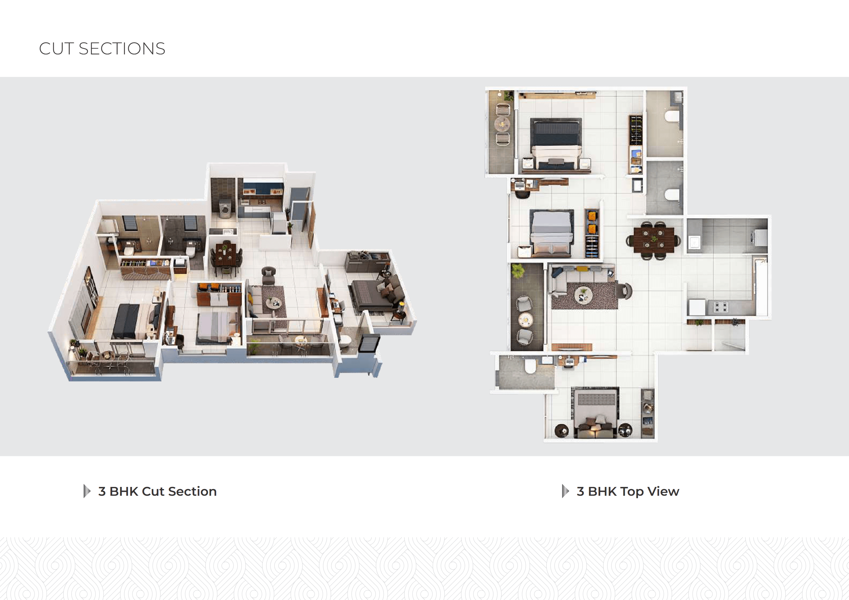 3 BHK floor plan